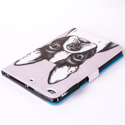 For iPad 9.7 (2018) / 9.7 (2017) Pattern Printing Leather Card Holder Tablet Case