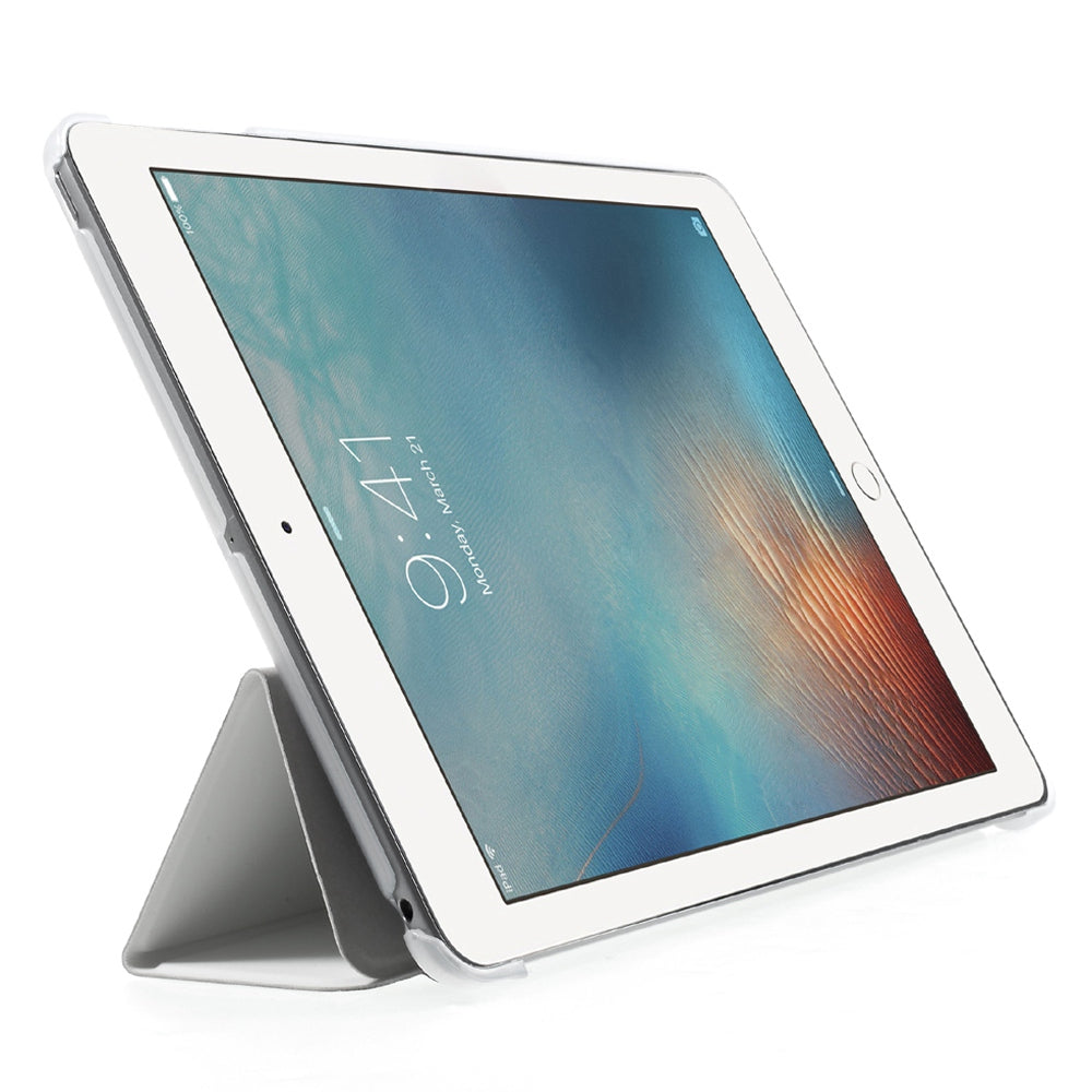 For iPad 9.7 (2018) / 9.7 (2017) Tri-fold Stand PU Leather + PC Case Accessory