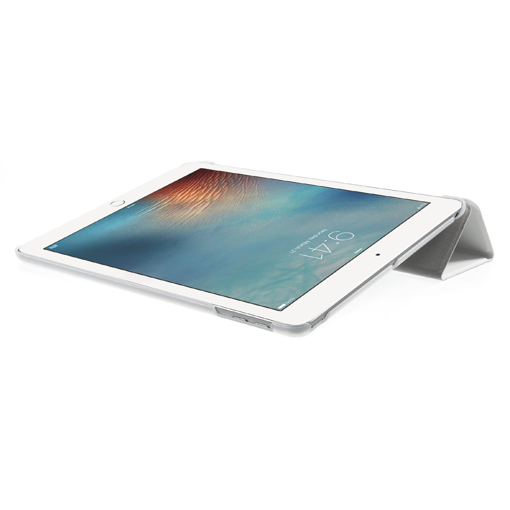 For iPad 9.7 (2018) / 9.7 (2017) Tri-fold Stand PU Leather + PC Case Accessory