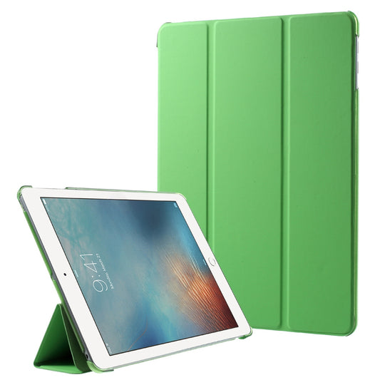 For iPad 9.7 (2018) / 9.7 (2017) Tri-fold Stand PU Leather + PC Case Accessory
