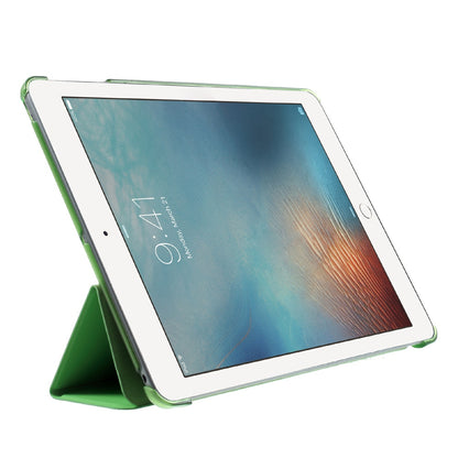 For iPad 9.7 (2018) / 9.7 (2017) Tri-fold Stand PU Leather + PC Case Accessory