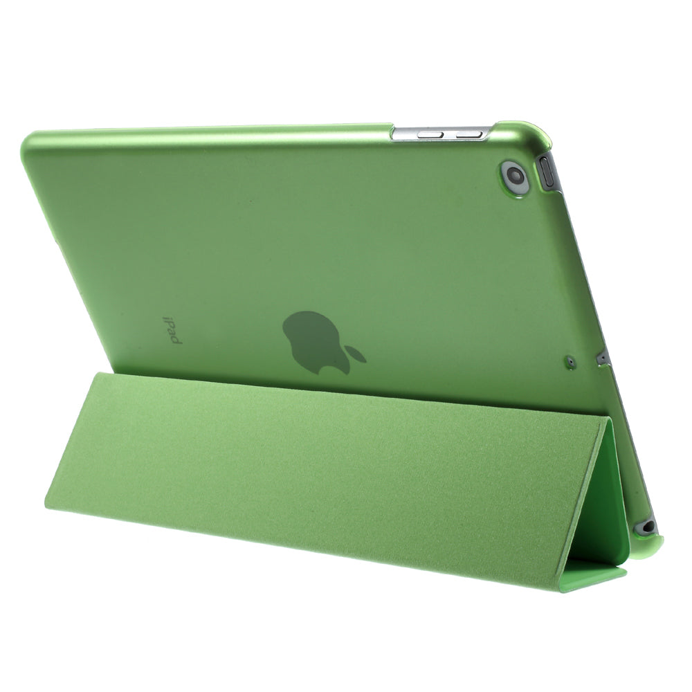 For iPad 9.7 (2018) / 9.7 (2017) Tri-fold Stand PU Leather + PC Case Accessory