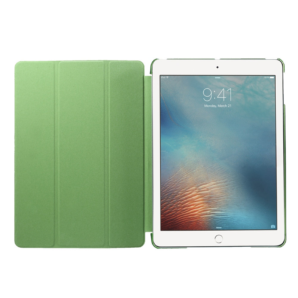 For iPad 9.7 (2018) / 9.7 (2017) Tri-fold Stand PU Leather + PC Case Accessory