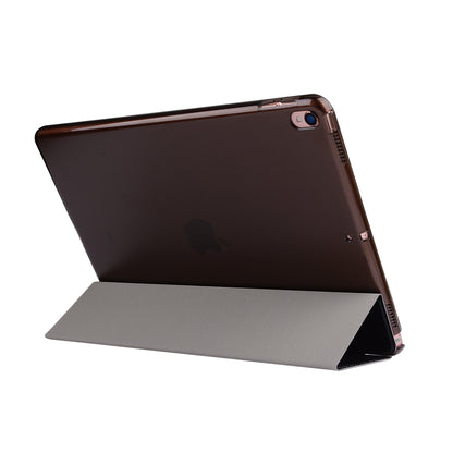For iPad Air 10.5 (2019) / Pro 10.5 (2017) Tri-Fold Stand Smart Leather Case Silk Texture