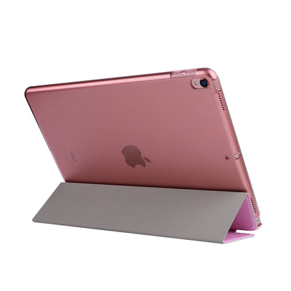 For iPad Air 10.5 (2019) / Pro 10.5 (2017) Tri-Fold Stand Smart Leather Case Silk Texture
