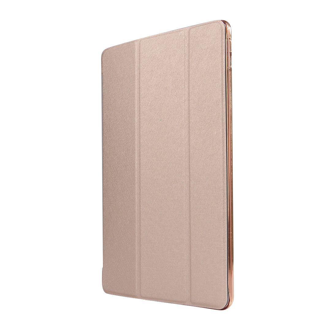 For iPad Air 10.5 (2019) / Pro 10.5 (2017) Tri-Fold Stand Smart Leather Case Silk Texture