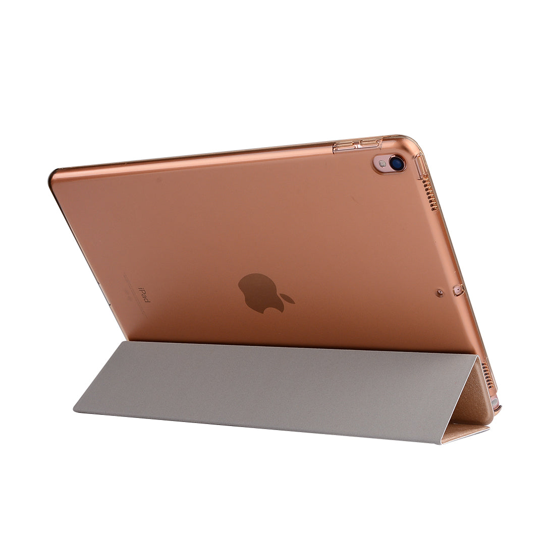 For iPad Air 10.5 (2019) / Pro 10.5 (2017) Tri-Fold Stand Smart Leather Case Silk Texture
