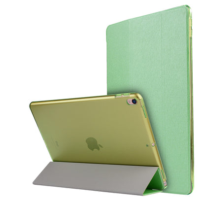 For iPad Air 10.5 (2019) / Pro 10.5 (2017) Tri-Fold Stand Smart Leather Case Silk Texture