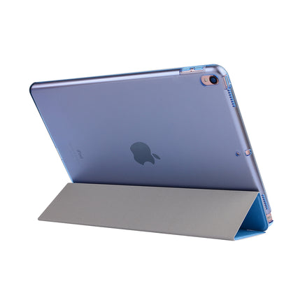 For iPad Air 10.5 (2019) / Pro 10.5 (2017) Tri-Fold Stand Smart Leather Case Silk Texture