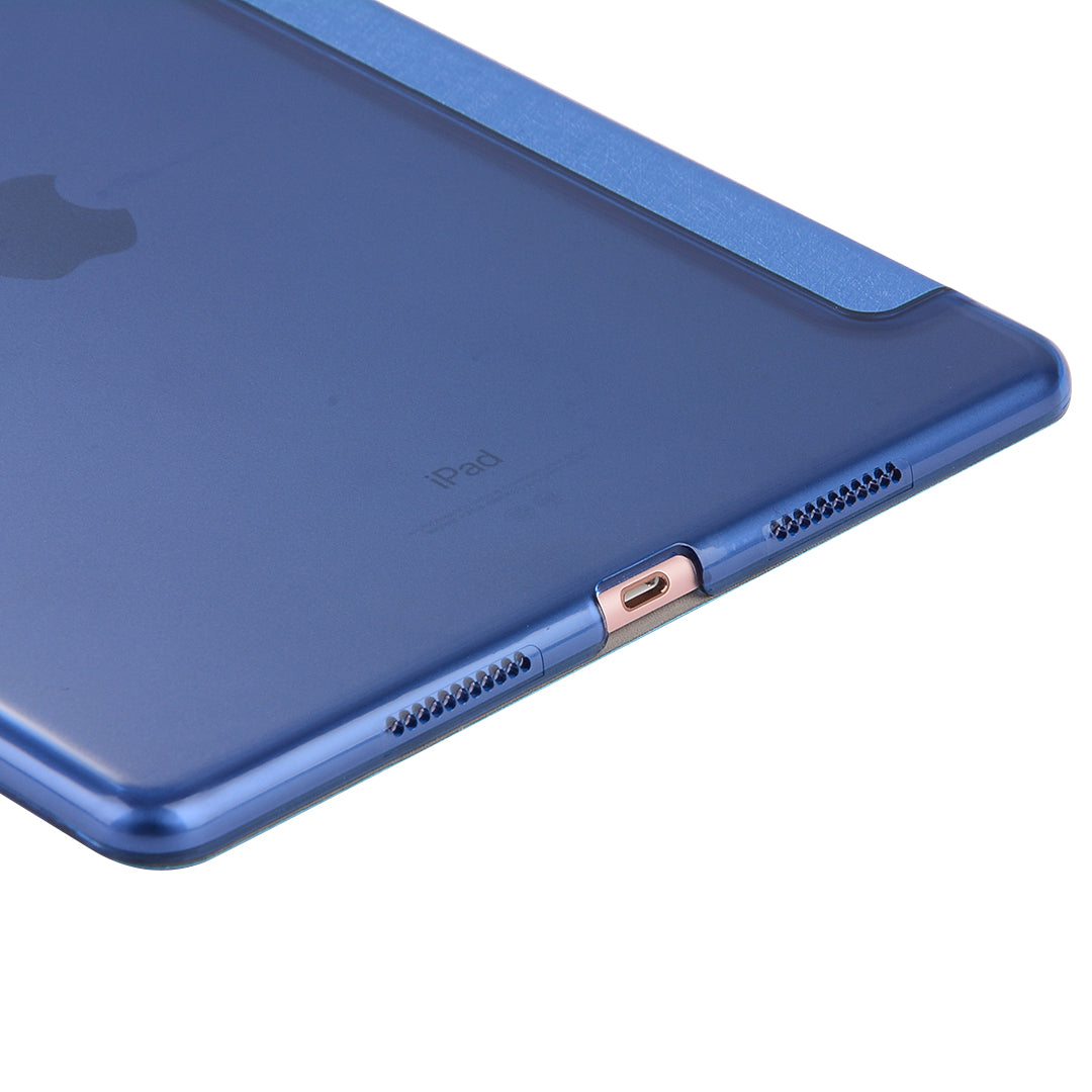 For iPad Air 10.5 (2019) / Pro 10.5 (2017) Tri-Fold Stand Smart Leather Case Silk Texture