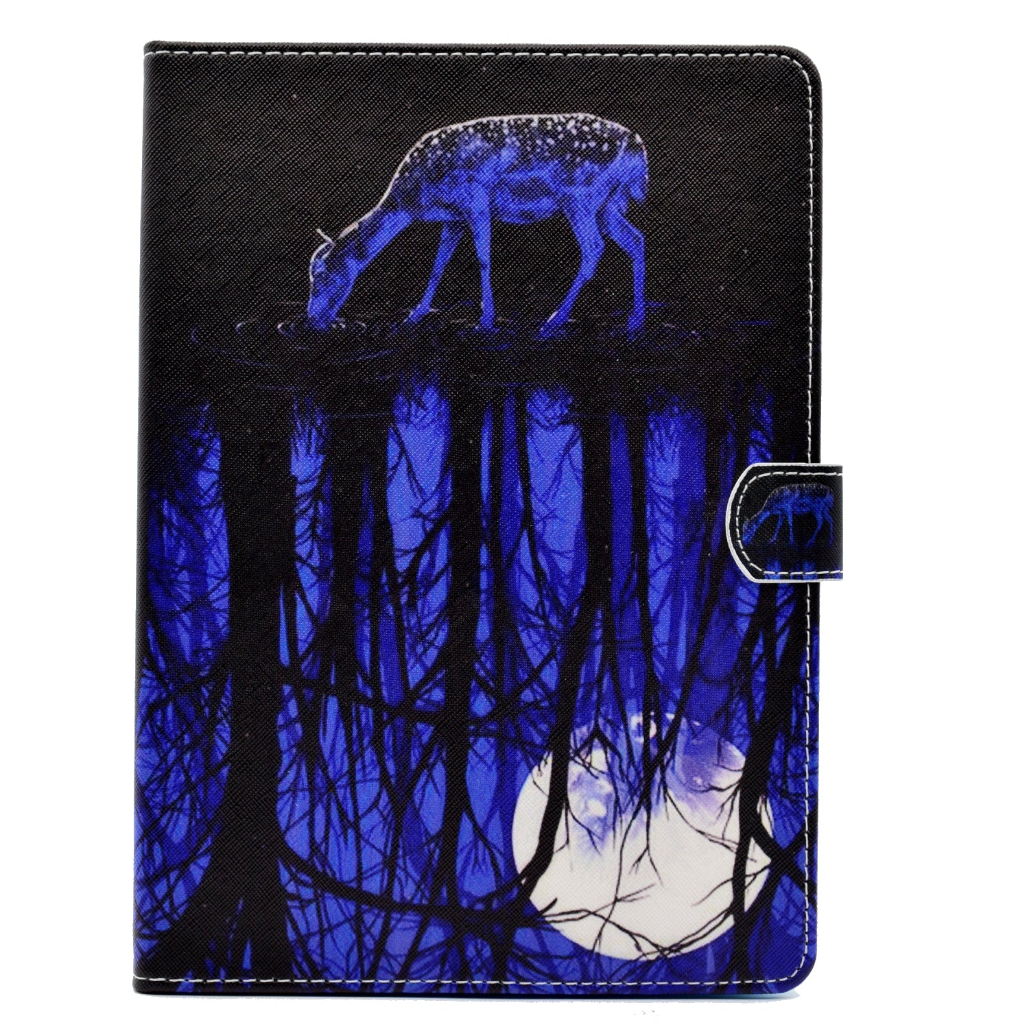 For iPad 9.7 (2018) / 9.7 (2017) Stitching Design Pattern Printing Leather Case with Wallet Stand Function for iPad 9.7 (2018) / 9.7 (2017)
