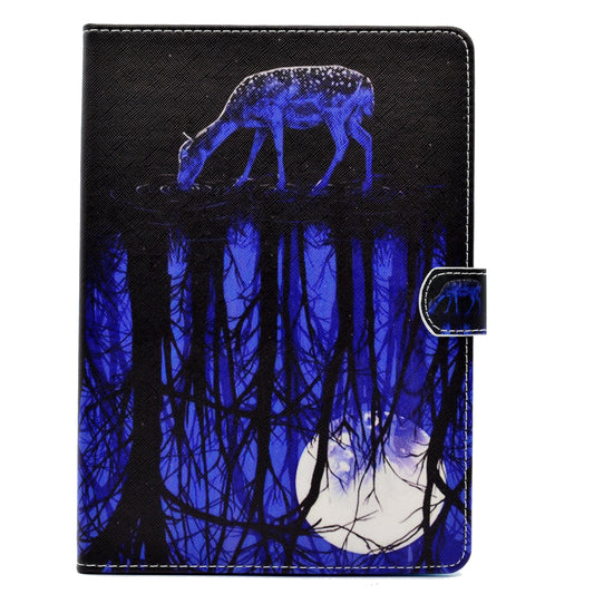 For iPad 9.7 (2018) / 9.7 (2017) Stitching Design Pattern Printing Leather Case with Wallet Stand Function for iPad 9.7 (2018) / 9.7 (2017)