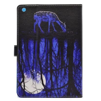For iPad 9.7 (2018) / 9.7 (2017) Stitching Design Pattern Printing Leather Case with Wallet Stand Function for iPad 9.7 (2018) / 9.7 (2017)
