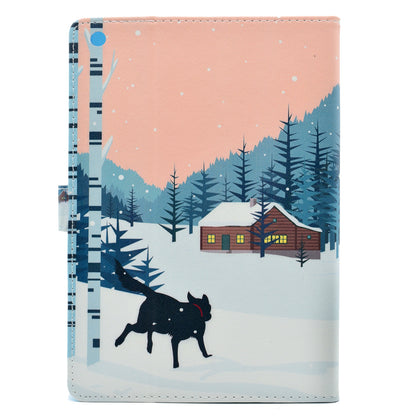 For iPad 9.7 (2018) / 9.7 (2017) Stitching Design Pattern Printing Leather Case with Wallet Stand Function for iPad 9.7 (2018) / 9.7 (2017)
