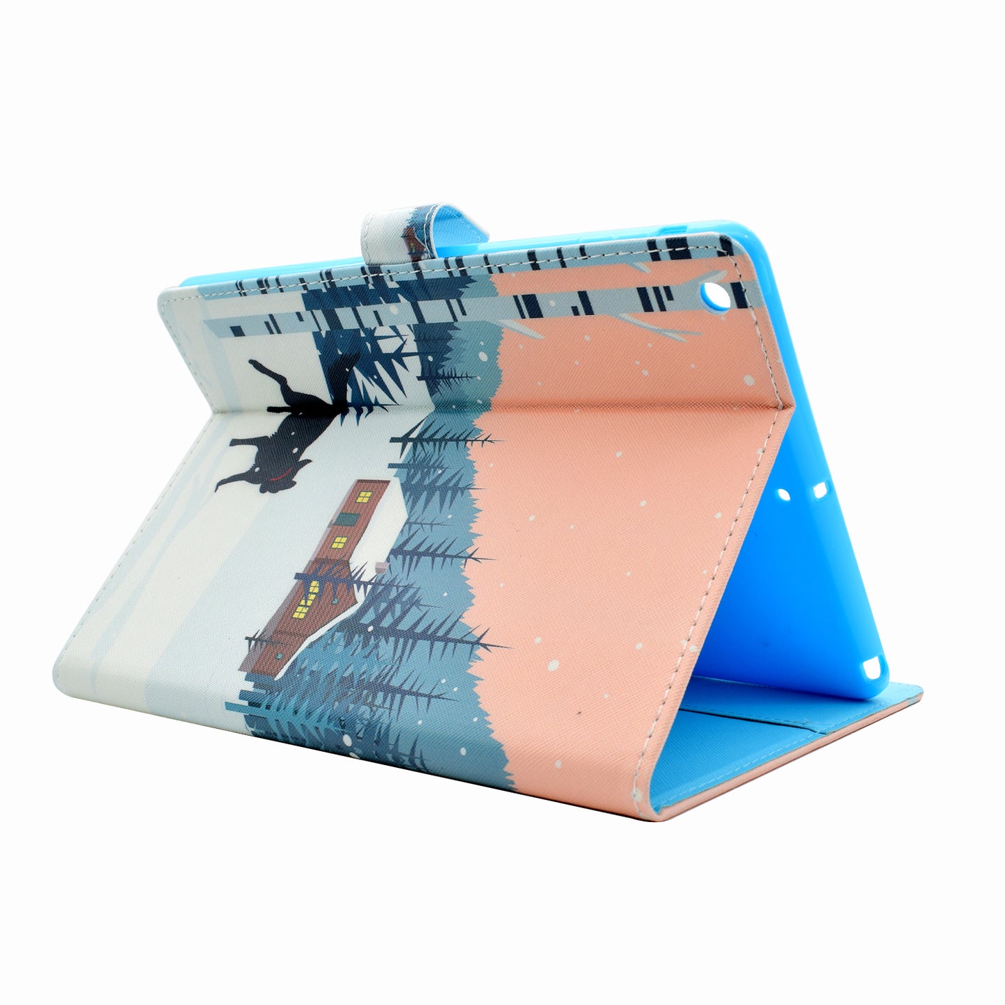 For iPad 9.7 (2018) / 9.7 (2017) Stitching Design Pattern Printing Leather Case with Wallet Stand Function for iPad 9.7 (2018) / 9.7 (2017)