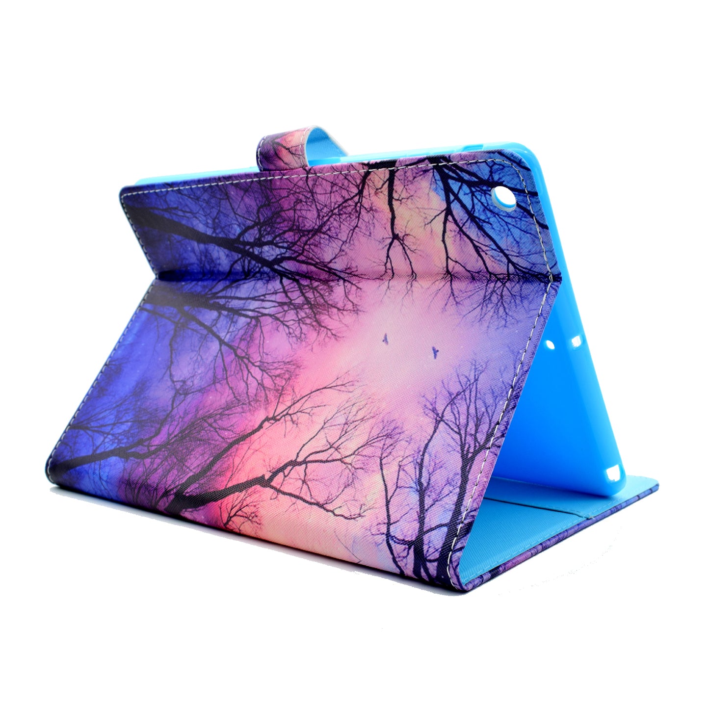 For iPad 9.7 (2018) / 9.7 (2017) Stitching Design Pattern Printing Leather Case with Wallet Stand Function for iPad 9.7 (2018) / 9.7 (2017)