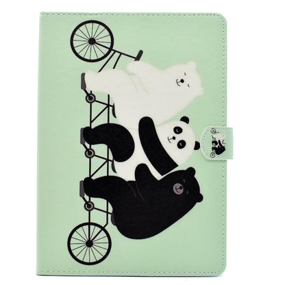 For iPad 9.7 (2018) / 9.7 (2017) Stitching Design Pattern Printing Leather Case with Wallet Stand Function for iPad 9.7 (2018) / 9.7 (2017)