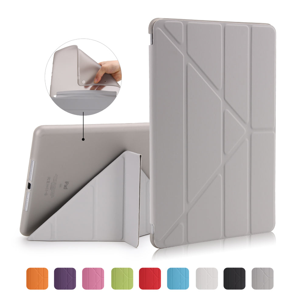 For iPad 9.7 (2018) / 9.7 (2017) Origami Smart PU Leather + TPU Tablet Casing