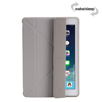 For iPad 9.7 (2018) / 9.7 (2017) Origami Smart PU Leather + TPU Tablet Casing