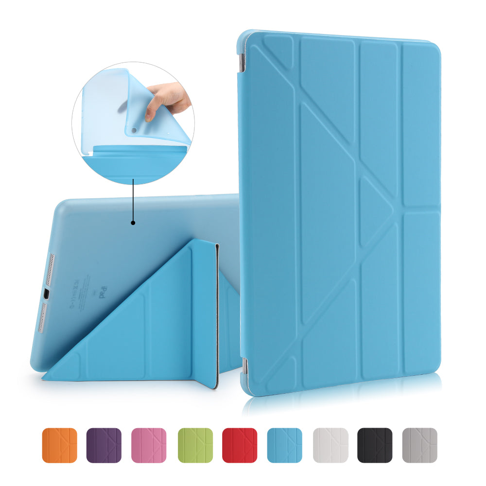 For iPad 9.7 (2018) / 9.7 (2017) Origami Smart PU Leather + TPU Tablet Casing