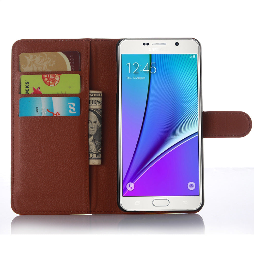 Litchi Leather Case Wallet for Samsung Galaxy A5 SM-A510F (2016)