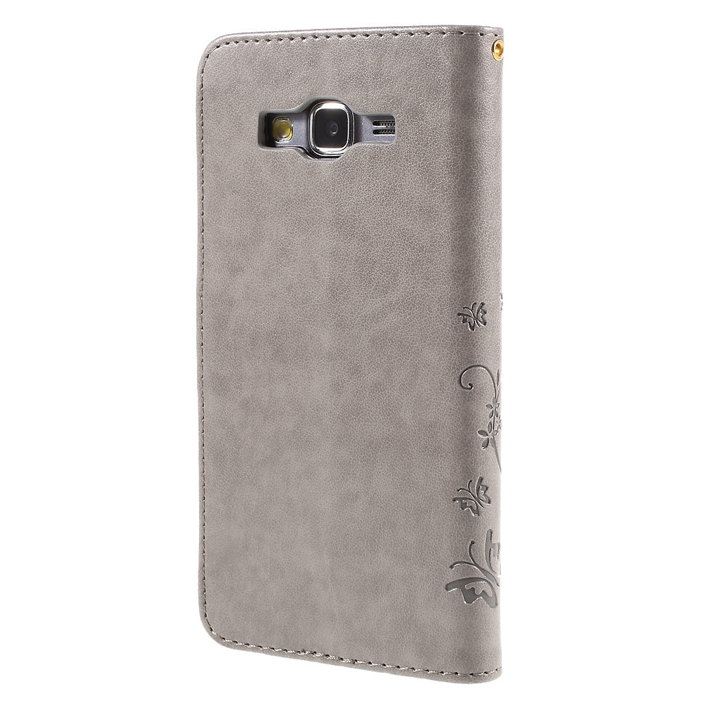Butterfly Leather Wallet Case for Samsung Galaxy Grand Prime SM-G530