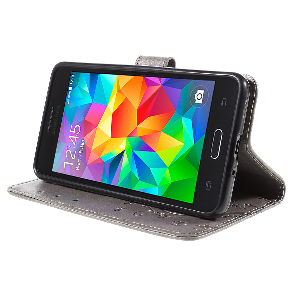 Butterfly Leather Wallet Case for Samsung Galaxy Grand Prime SM-G530
