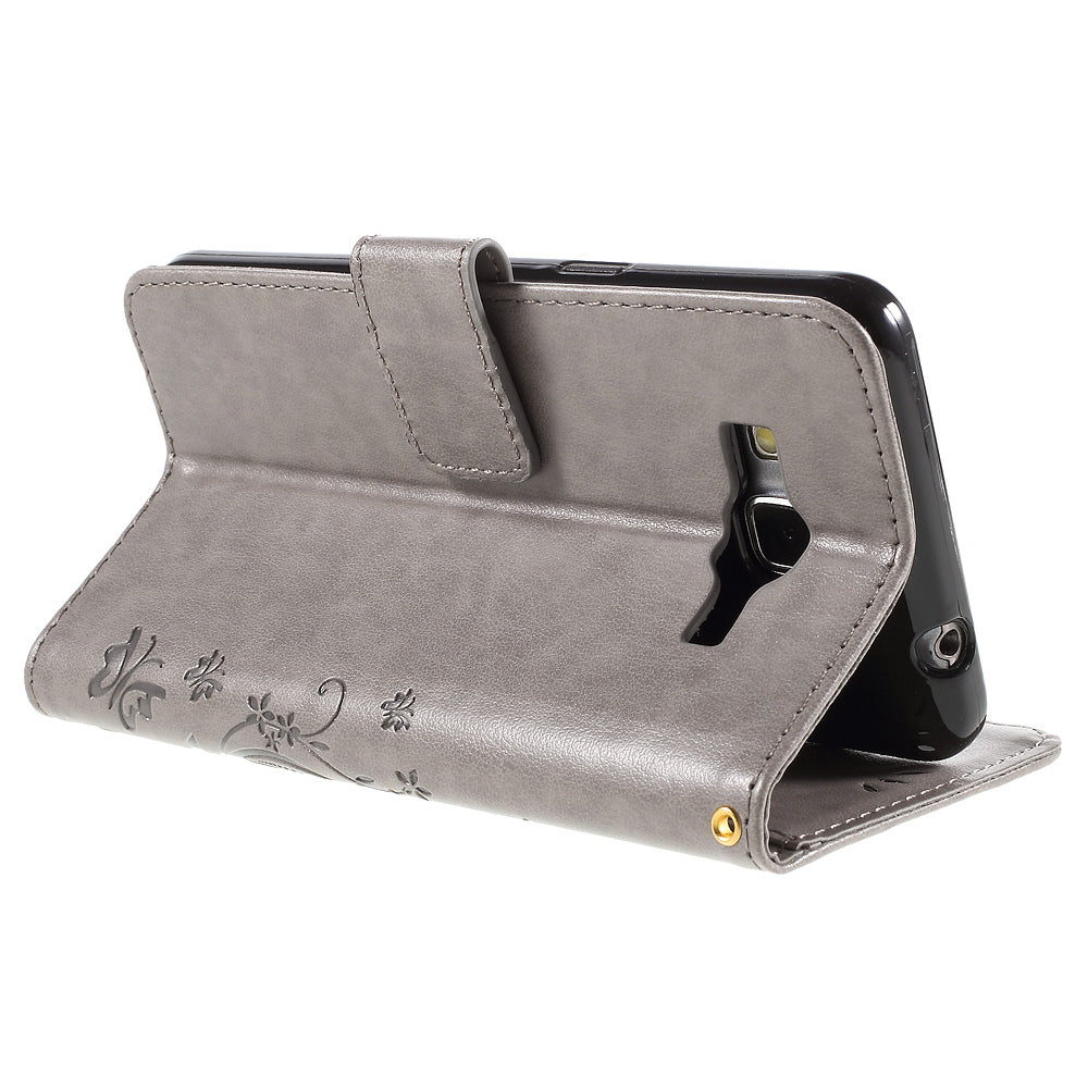 Butterfly Leather Wallet Case for Samsung Galaxy Grand Prime SM-G530