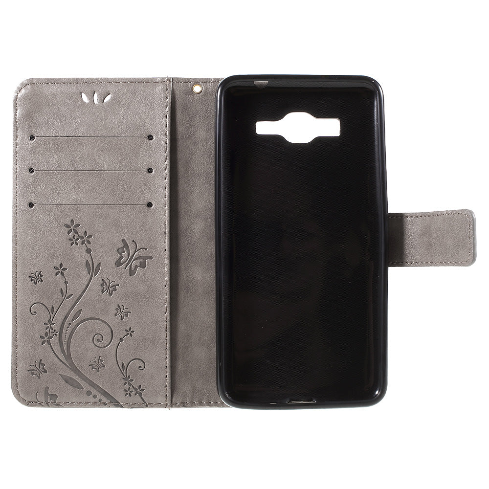 Butterfly Leather Wallet Case for Samsung Galaxy Grand Prime SM-G530