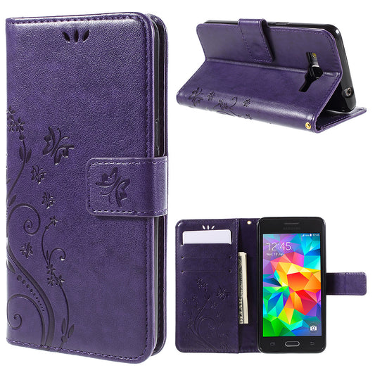 Butterfly Leather Wallet Case for Samsung Galaxy Grand Prime SM-G530