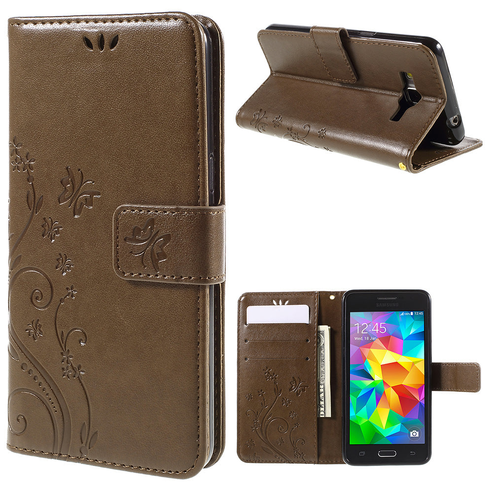 Butterfly Leather Wallet Case for Samsung Galaxy Grand Prime SM-G530