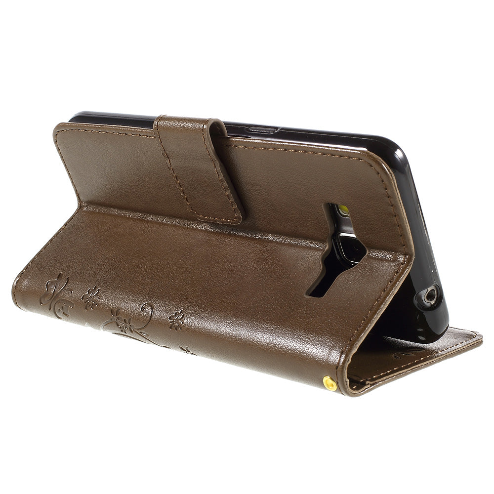 Butterfly Leather Wallet Case for Samsung Galaxy Grand Prime SM-G530