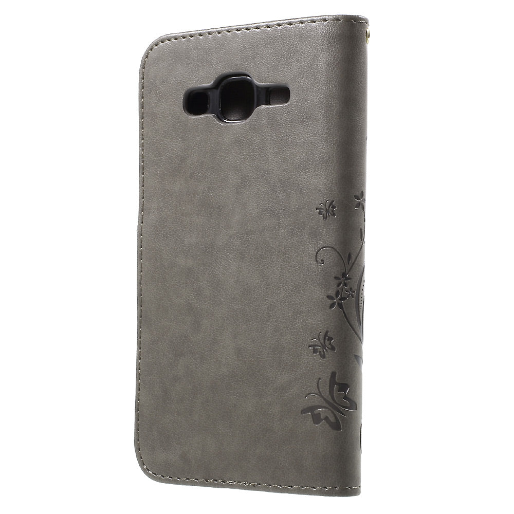 Butterfly Leather Stand Wallet Cover for Samsung Galaxy J5