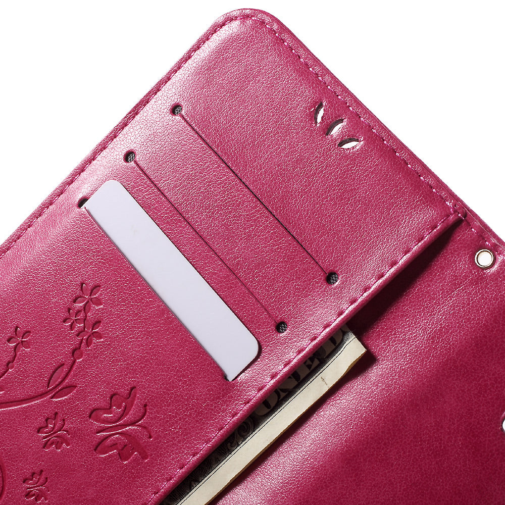 Butterfly Leather Stand Wallet Cover for Samsung Galaxy J5