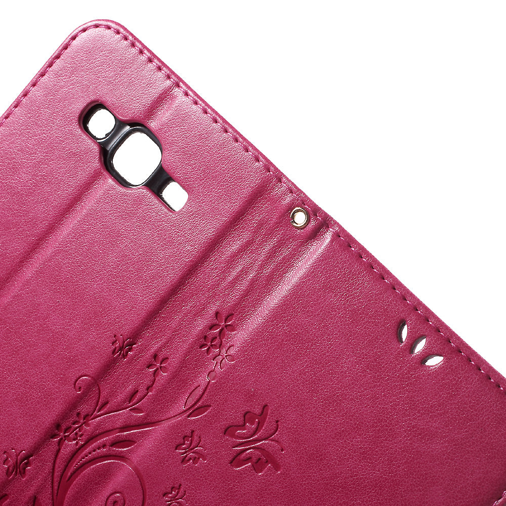 Butterfly Leather Stand Wallet Cover for Samsung Galaxy J5