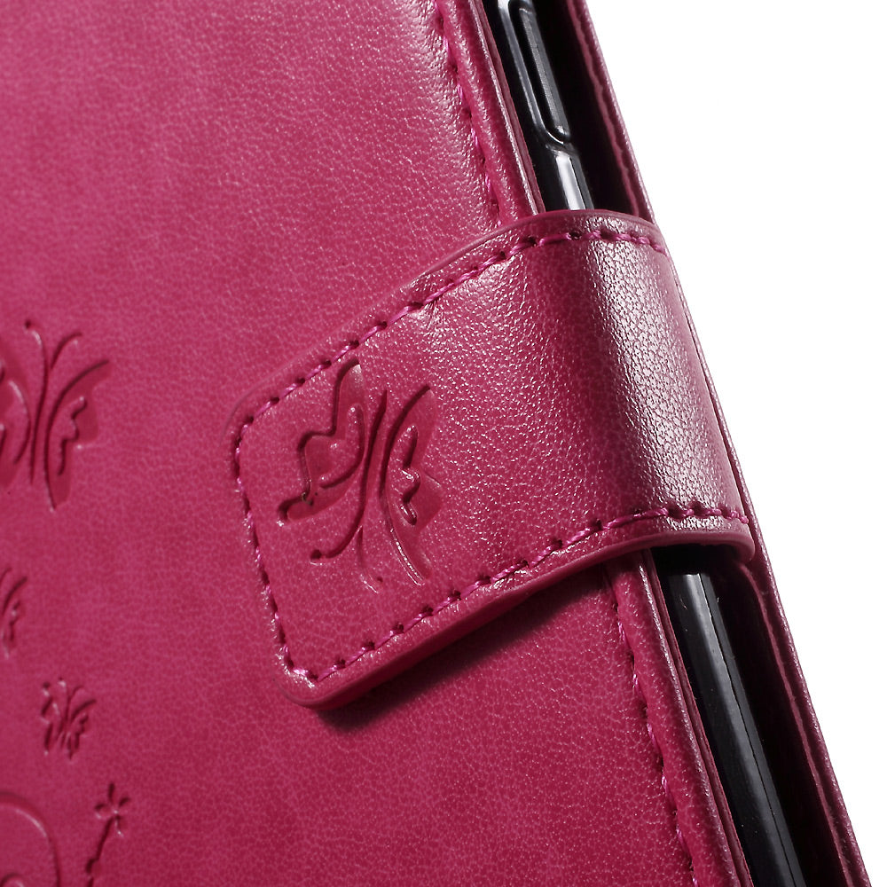 Butterfly Leather Stand Wallet Cover for Samsung Galaxy J5