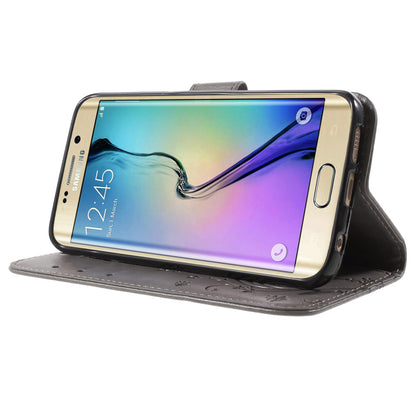 Butterfly Leather Wallet Cover for Samsung Galaxy S6 Edge G925