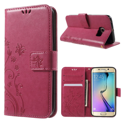 Butterfly Leather Wallet Cover for Samsung Galaxy S6 Edge G925