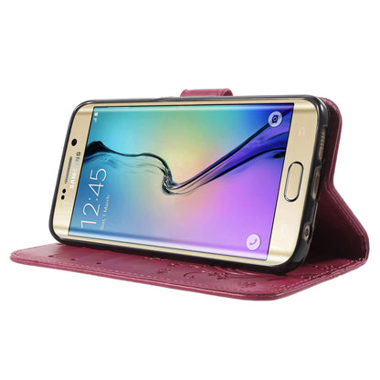Butterfly Leather Wallet Cover for Samsung Galaxy S6 Edge G925