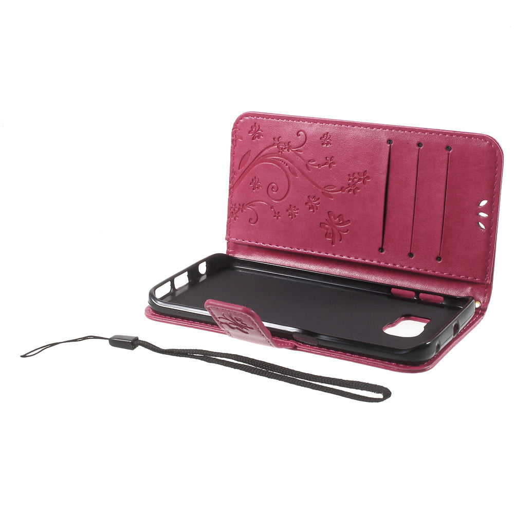Butterfly Leather Wallet Cover for Samsung Galaxy S6 Edge G925