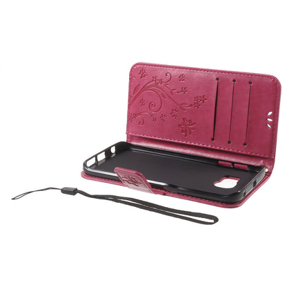 Butterfly Leather Wallet Cover for Samsung Galaxy S6 Edge G925