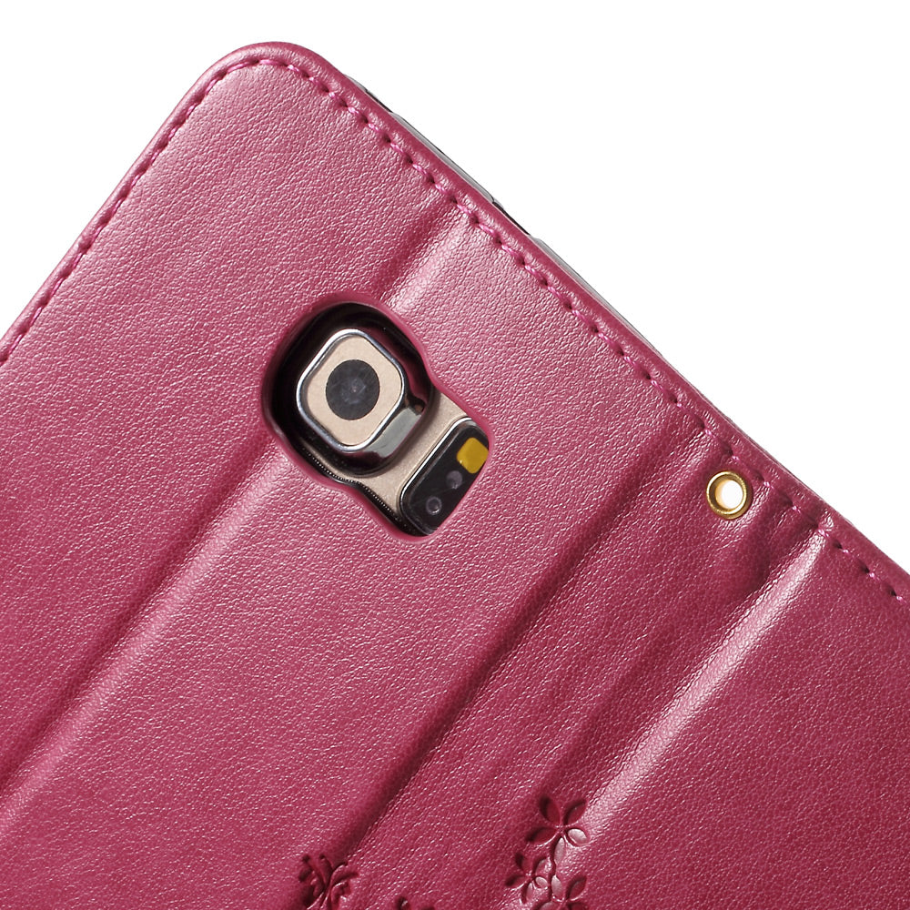 Butterfly Leather Wallet Cover for Samsung Galaxy S6 Edge G925