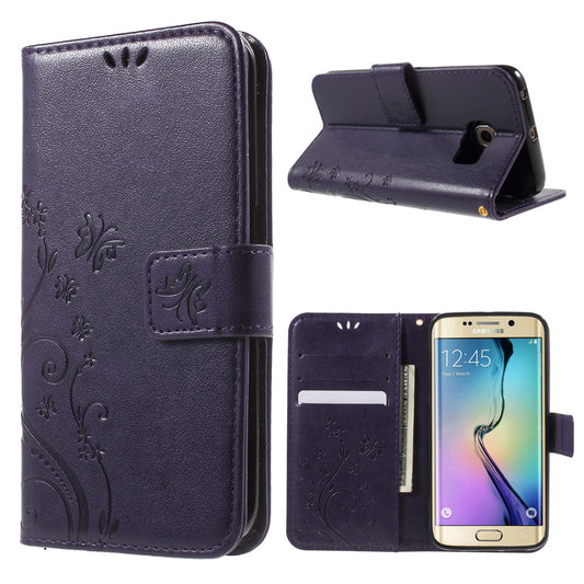 Butterfly Leather Wallet Cover for Samsung Galaxy S6 Edge G925