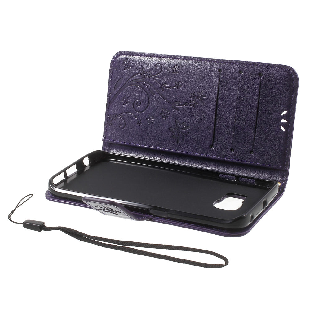Butterfly Leather Wallet Cover for Samsung Galaxy S6 Edge G925