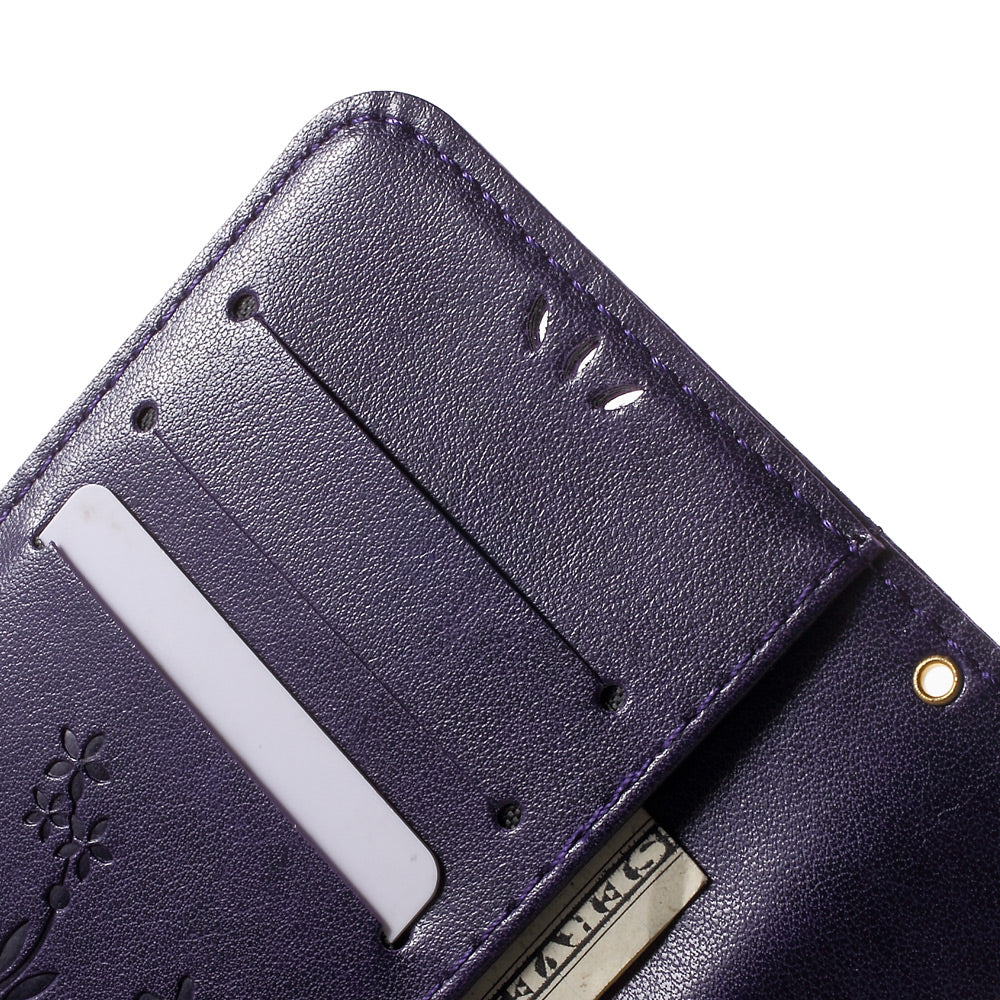 Butterfly Leather Wallet Cover for Samsung Galaxy S6 Edge G925