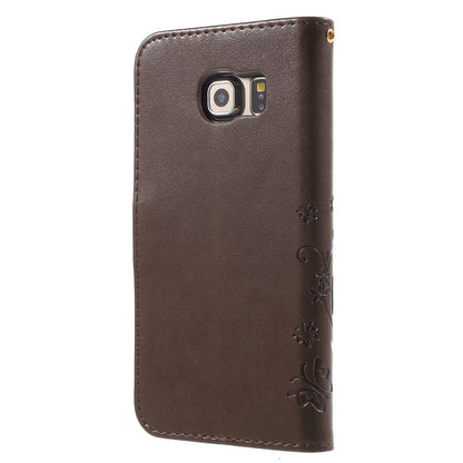 Butterfly Leather Wallet Cover for Samsung Galaxy S6 Edge G925