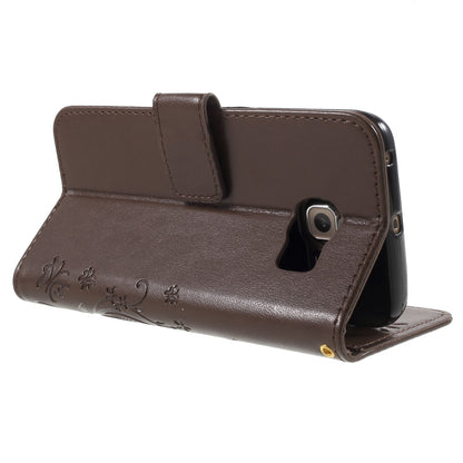 Butterfly Leather Wallet Cover for Samsung Galaxy S6 Edge G925