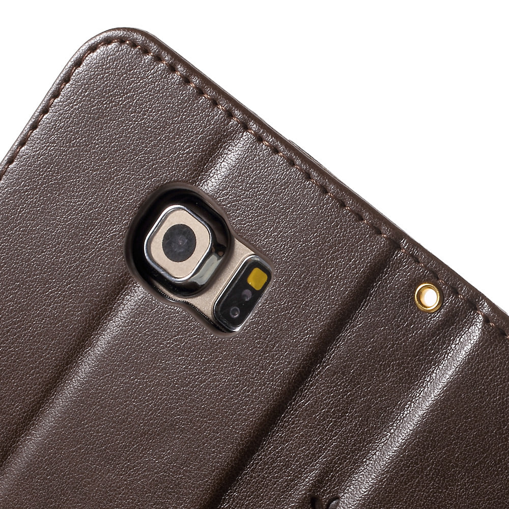 Butterfly Leather Wallet Cover for Samsung Galaxy S6 Edge G925