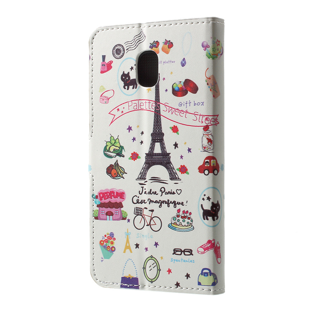 Patterned PU Leather Wallet Stand Phone Case for Samsung Galaxy J3 (2017) EU Version