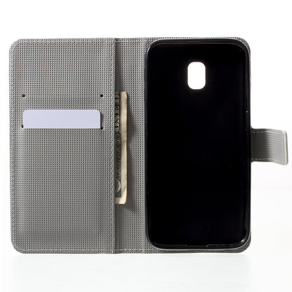 Patterned PU Leather Wallet Stand Phone Case for Samsung Galaxy J3 (2017) EU Version